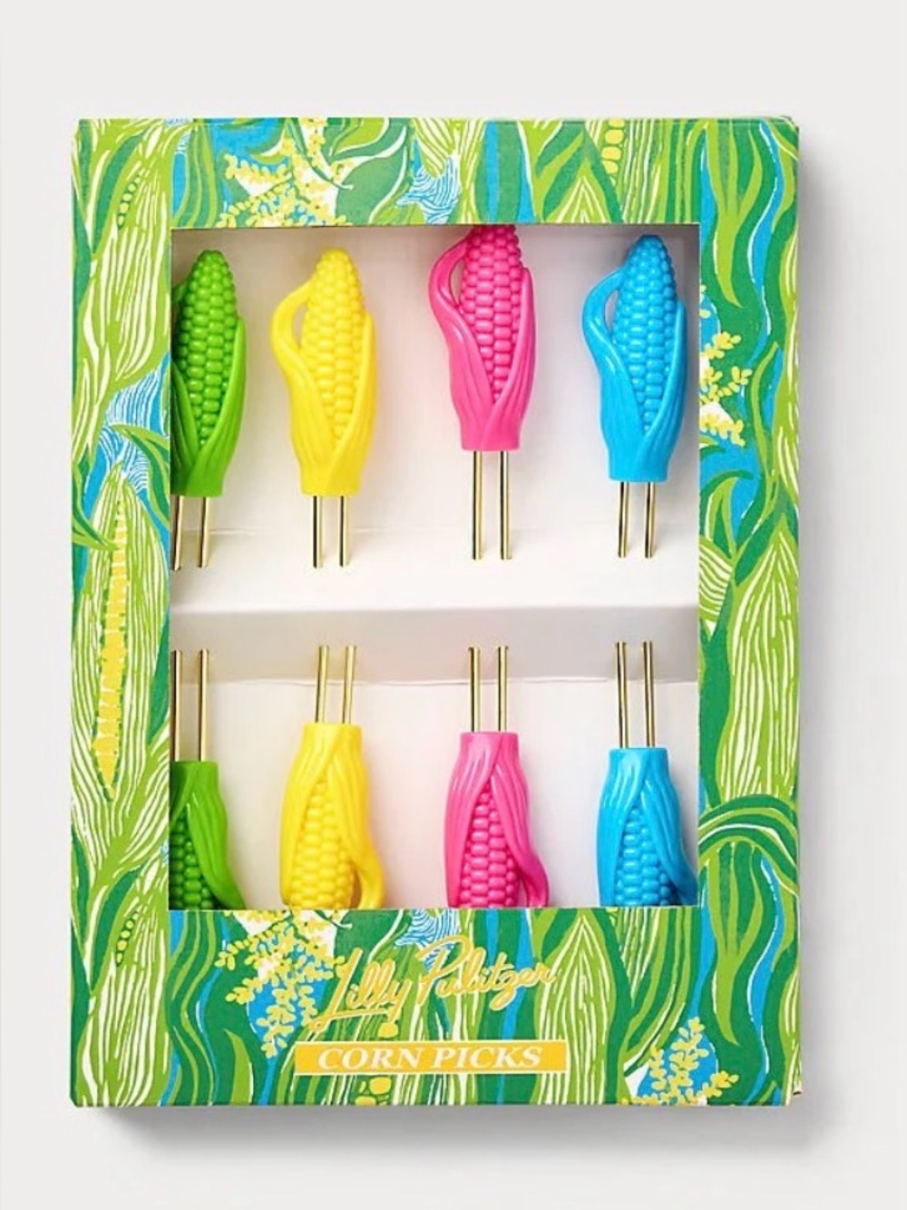 Lilly Pulitzer Bright Corn Picks in Green, Yellow, Pink & Blue